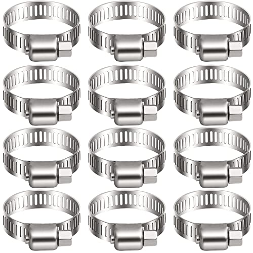 Litensh 12 collier de serrage tuyau arrosage en acier inoxydable, collier serflex inox 16-25mm,...