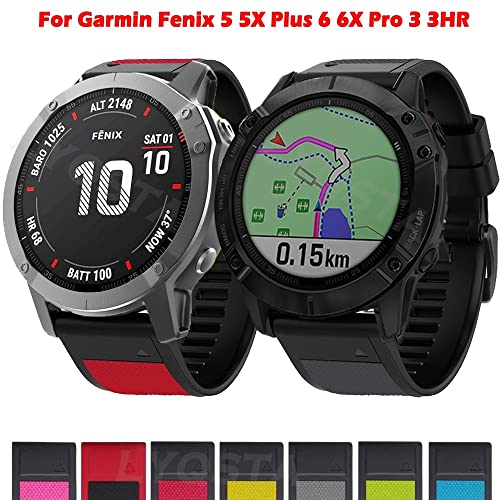 Correa de silicona de 26mm para Garmin Fenix 3HR soluciona el desgaste de tu pulsera 2