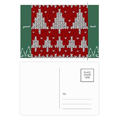 Cartes postales arbre rouge DIYthinker lot de 20 illustrations nordiques en format 14x10 cm