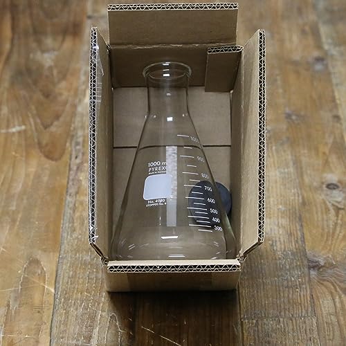 Corning Pyrex #4980-1L Erlenmeyer bouche étroite et bouchon - 2