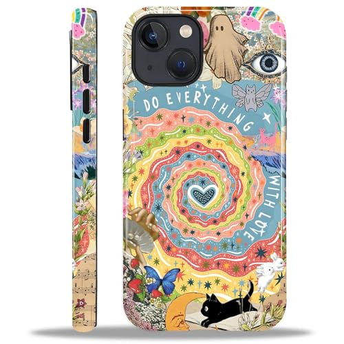 Yesad Case for iPhone 13 14, Hybrid 2-Layer Case, Shockproof