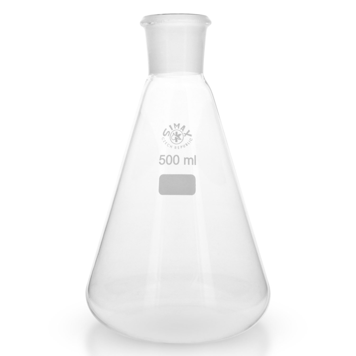 6x Erlenmeyerkolben 500ml mit Normschliff 29/32 aus hitzefestem Borosilikatglas 3.3 (Laborglas)