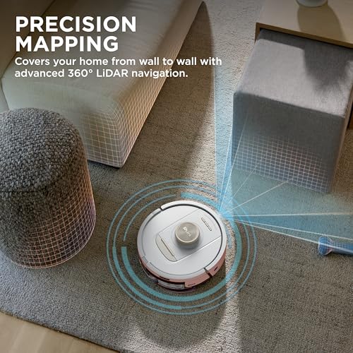 Shark Stratos 2-in-1 Robot Vacuum & Mop with 25+ Hands-Free Features & NeverTouch Self-Cleaning Base, Precision Mapping, Autolift Technology, HEPA Filtration, Edge Detect, AV2700ZE, White - Image 5