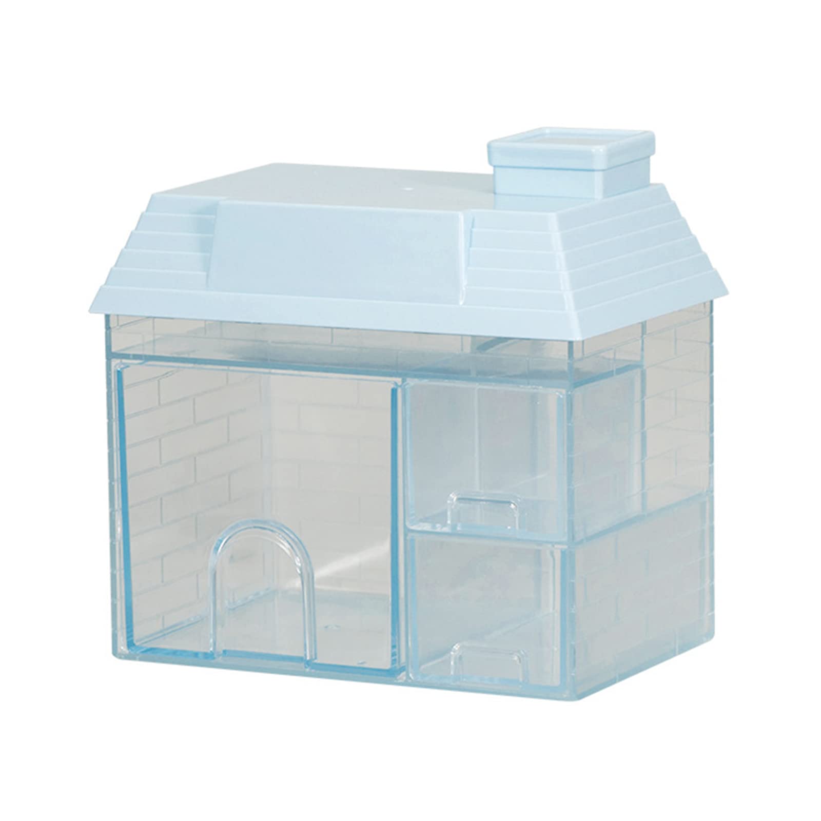 Buxuaaaa Clear Square House Storage Box Multipurpose Container Household Decoration for Dormitory Bedroom Desktop Decoration House Storage Box