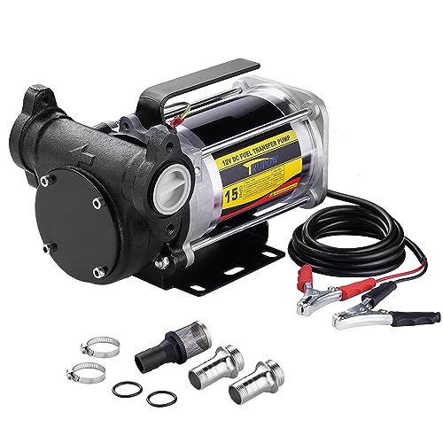 Image of TRUPOW 12V DC 15GPM Self-priming Heavy-duty Gasoline Fuel Oil Transfer Pump with Explosion-proof for Gasoline Diesel Kerosene & More