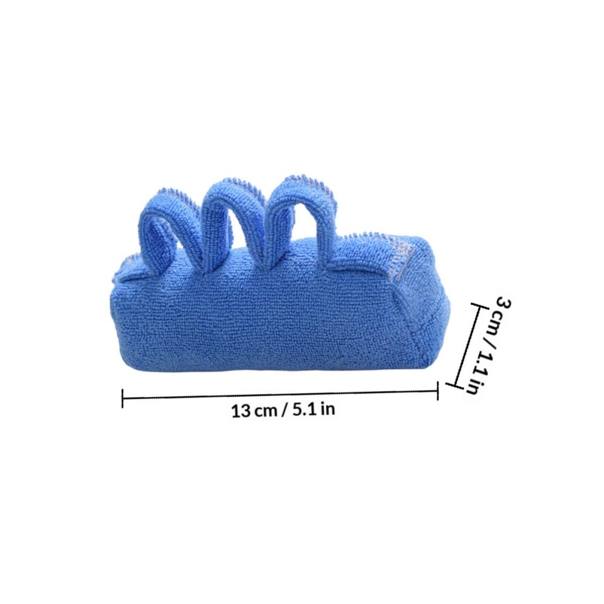 CALLARON Separador de Dedos Fácil de Limpiar Azul de Tejido Reutilizable Ergonómico para Rehabilitación de Mano en Mayores y Pacientes Encamados