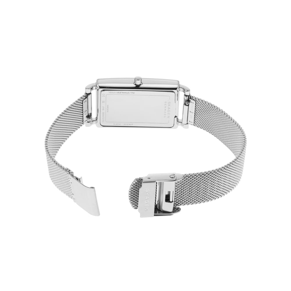 Skagen Hagen Watch for Women, Quartz Three Hand Movement with Stainless Steel or Leather Strap