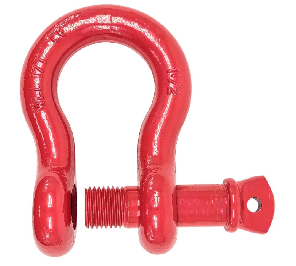 Mytee Products Grillo di Ancoraggio da 1 a 1,3 cm, in Acciaio al Carbonio forgiato con Vite in Lega, Limite di carico # 17 tonnellate (15,422 kg) | Doppia Protezione dalla ruggine Resistente Anello a