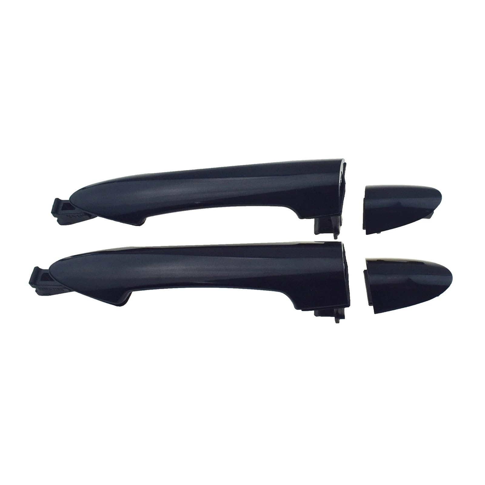Pacsci Rear Left Right Car Outer Door Handle For Kia For Picanto 2011-2016 82651-1Y000 82661-1Y000 83651-1Y000 83661-1Y00 Black Exterior Door Handle With Cap(Rear Left Right)