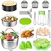 Accessories for Instant Pot 5,6,8 Qt,PECHAM Pressure Cooker Accessories Set Including 2 Steamer Baskets/Springform Pan/Stackable Egg Steamer Rack/Egg Bites Mold/Kitchen Tongs Etc,Best Gift Idea