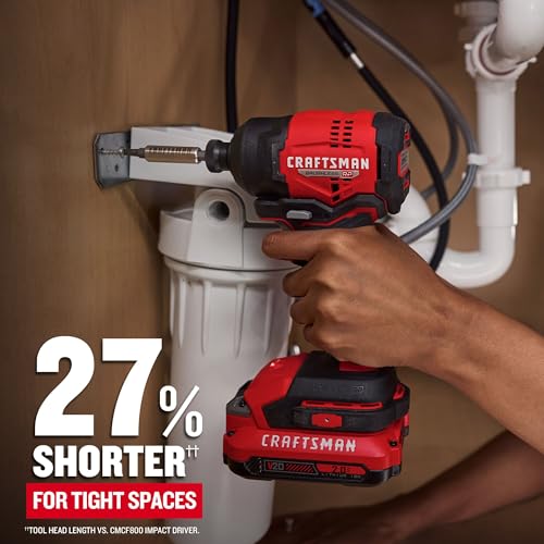 CRAFTSMAN V20 BRUSHLESS RP Compact Impact Driver Kit (CMCF811D1) - image 9