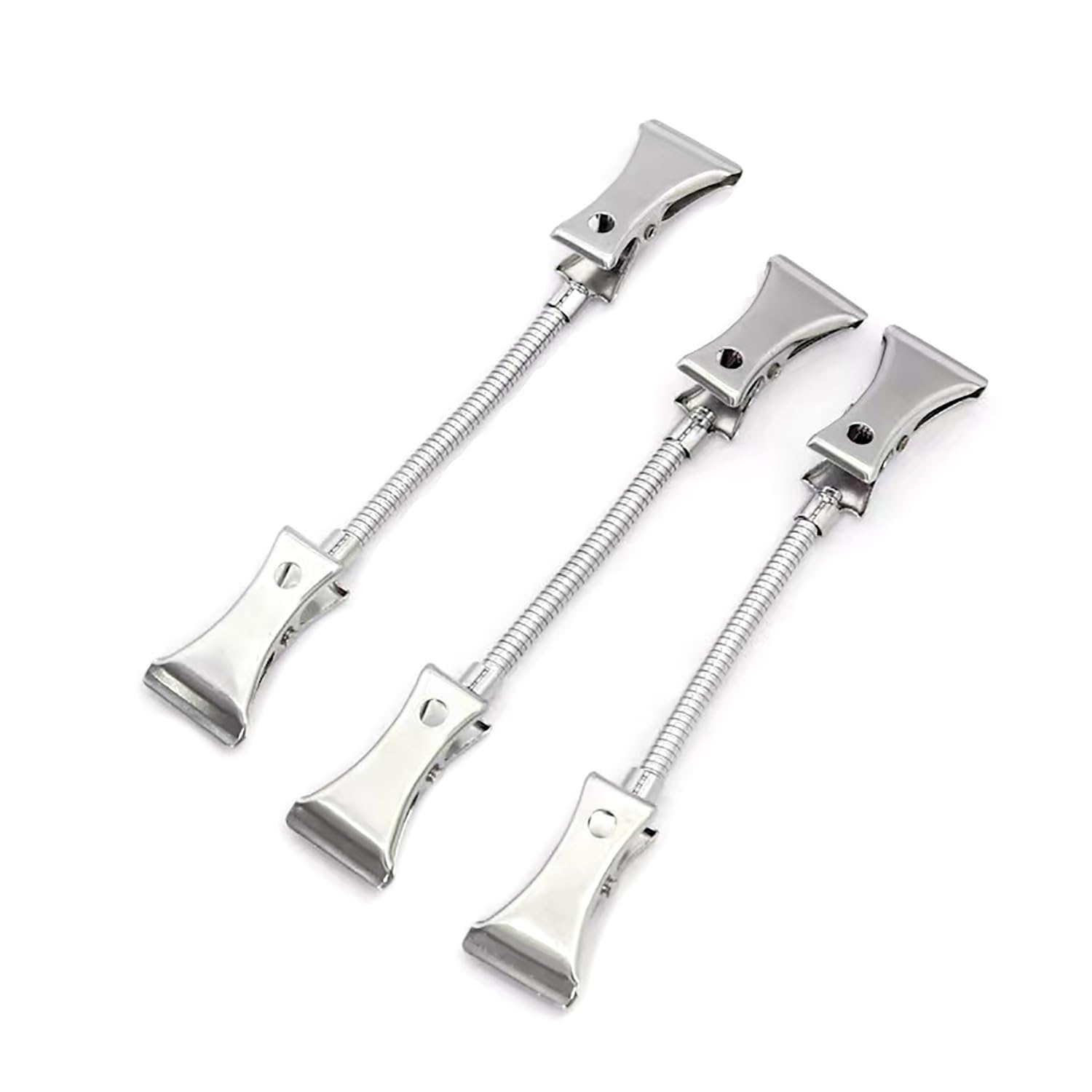 Pinces à étiquettes, Porte-étiquette plat en métal, Clip de signe prix pivotant, Double affichage for cartes vente au détail, 5 pièces(27mm)