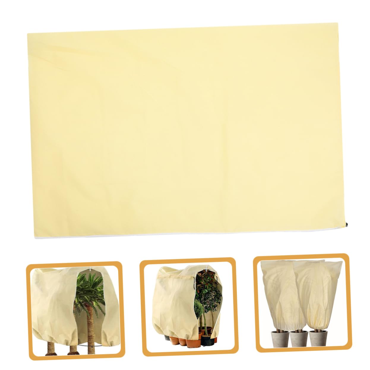 Copertura per Piante da Giardino Non Tessuto Cordino Integrato per Protezione dal Gelo di Arbusti e Piante su Balconi e Giardini