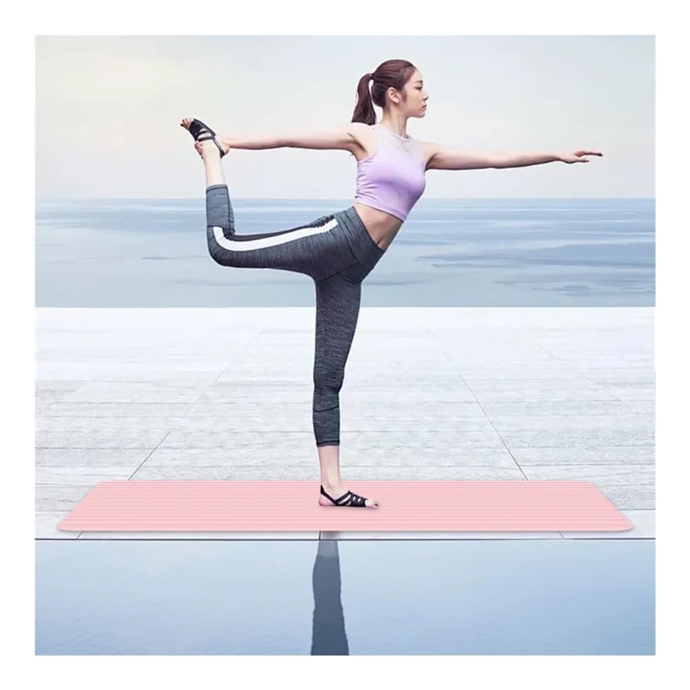 1 tappetino antiscivolo per yoga e pilates con texture double-face, 182 x 61 cm, ecologico, per donne