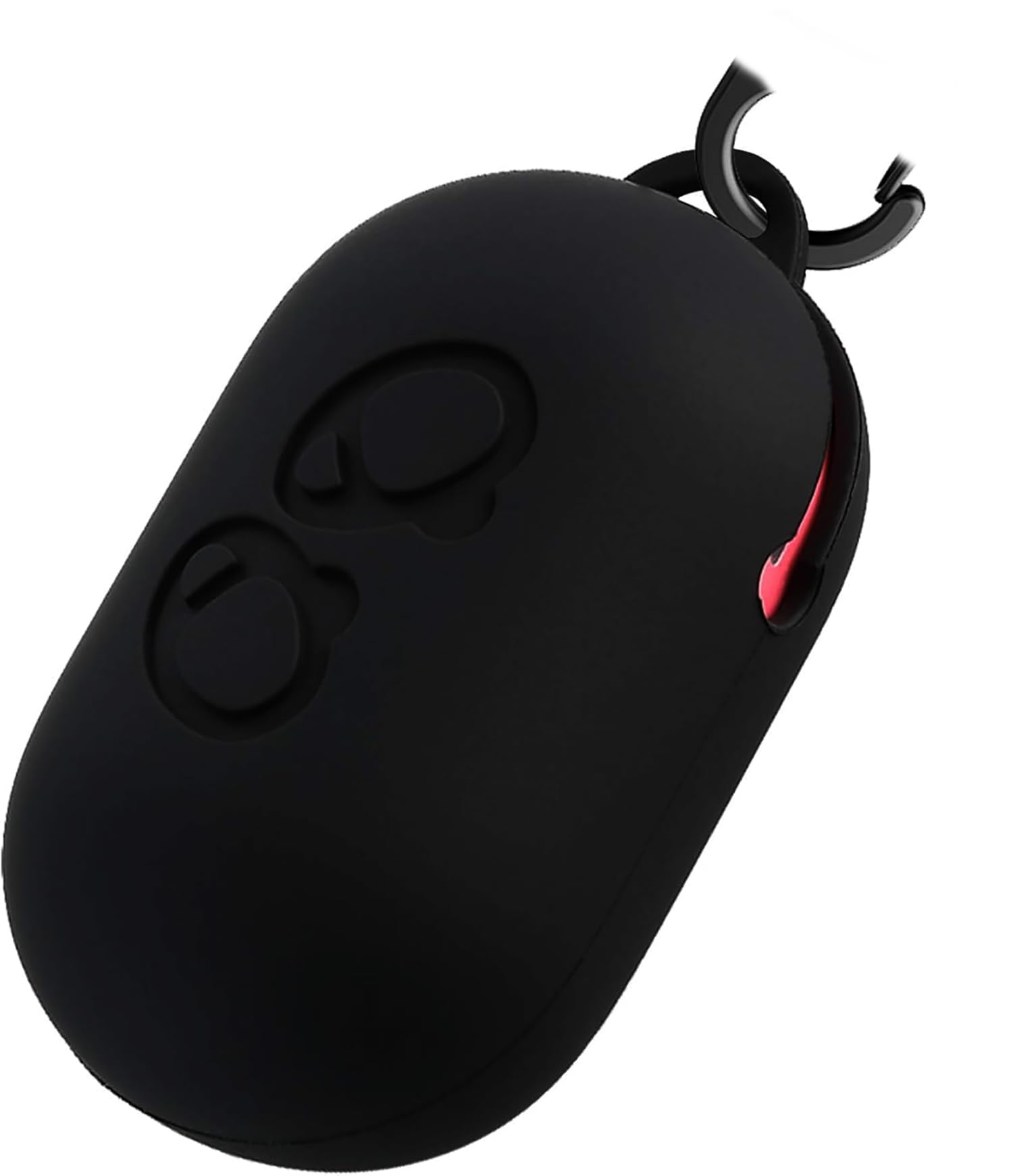 Aotao Silicone Case for Gear IconX (2018 Edition), Soft and Flexible, Scratch/Shock Resistant Silicone Cover with Carabiner for Gear IconX (Black)