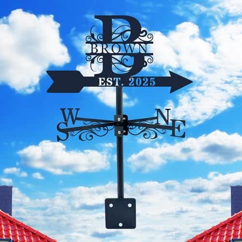 Amazon.com: Personalized Weathervane, Custom Metal Wind Direction Sign ...