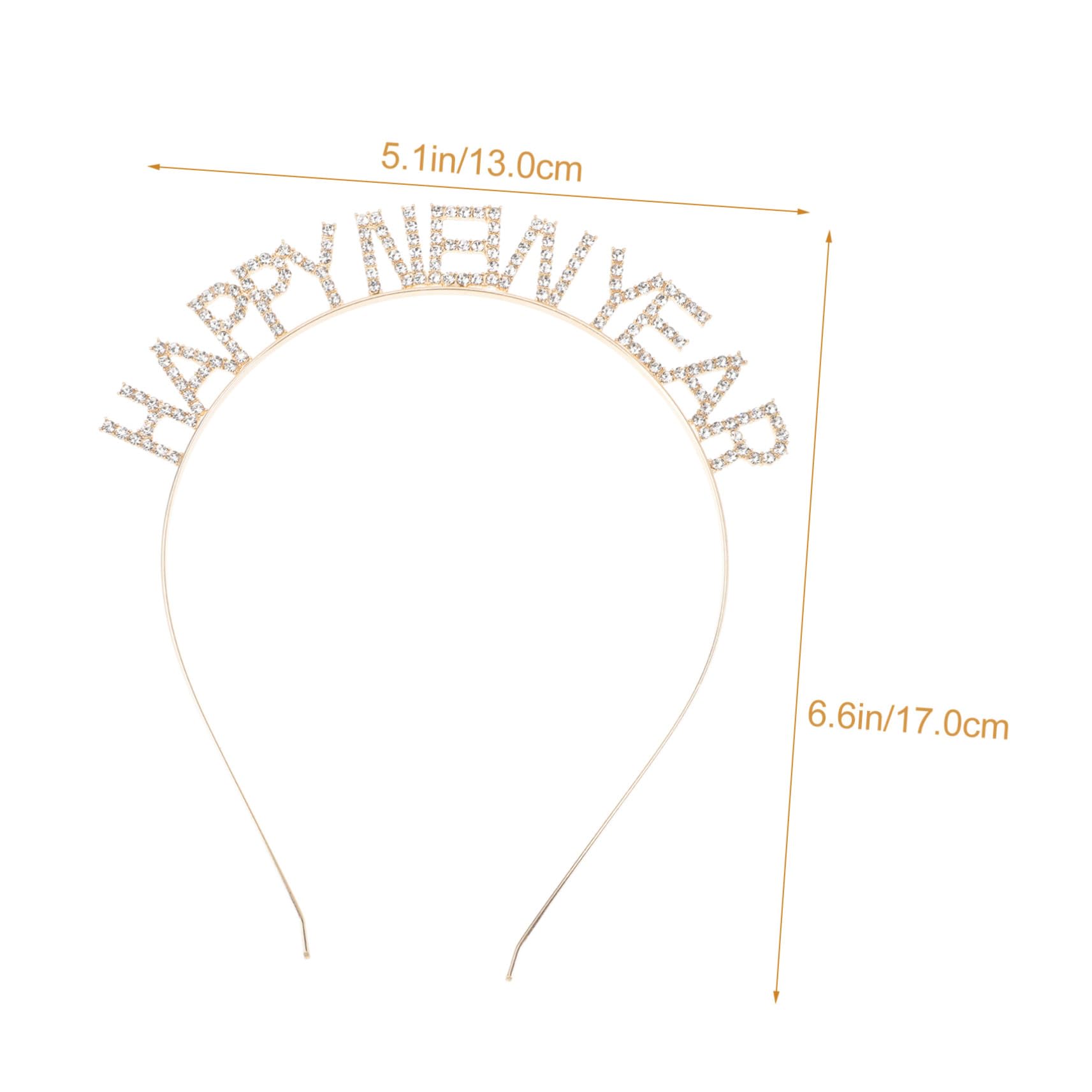 Ipetboom Cerchietto per Capelli di Capodanno Fascia Divertente e Compatta per Feste Accessorio Riutilizzabile per Cabina Fotografica Design Leggero e Pratico