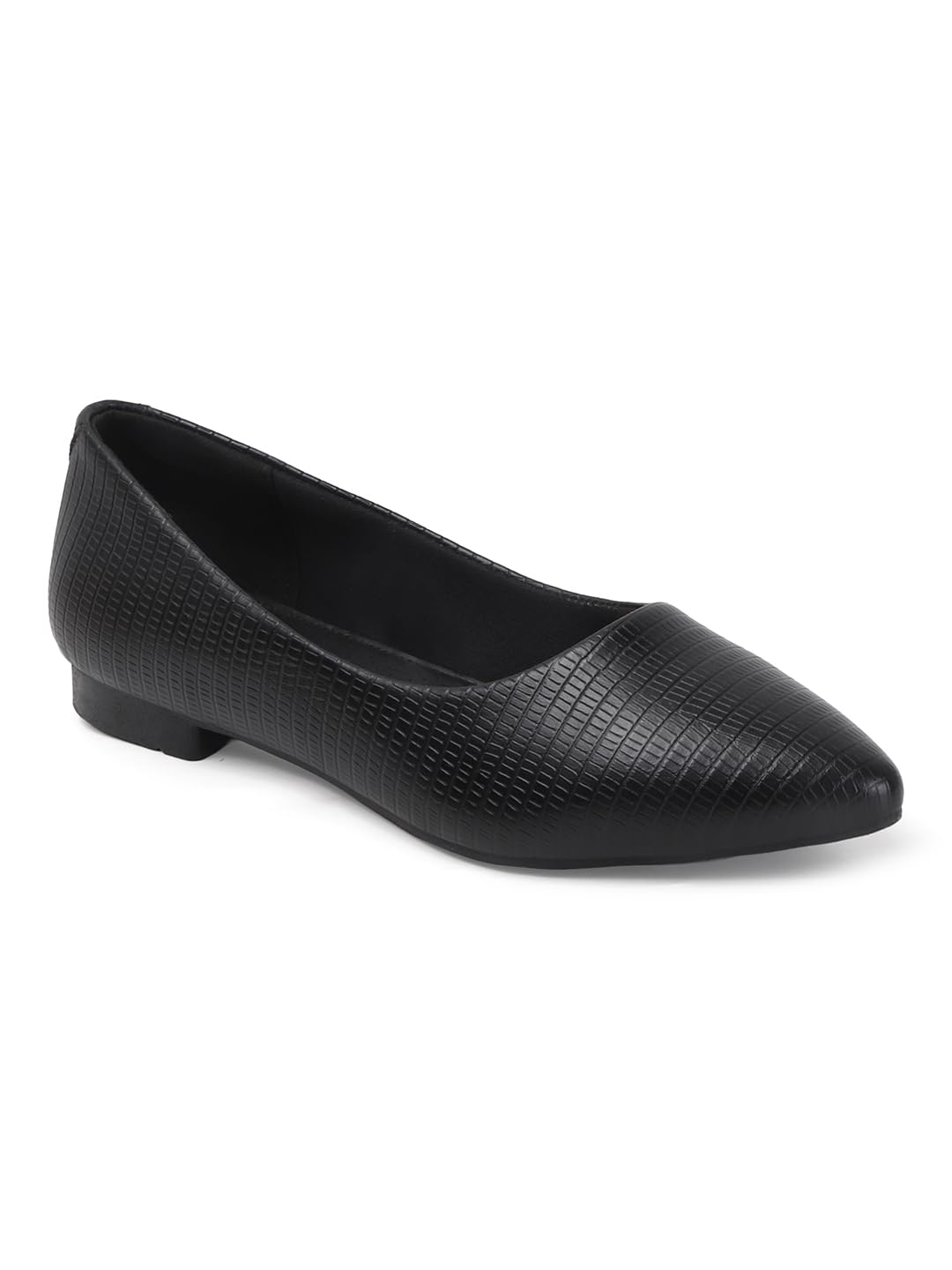Women Textured Pointed-Toe Slip-On Flats-image-48