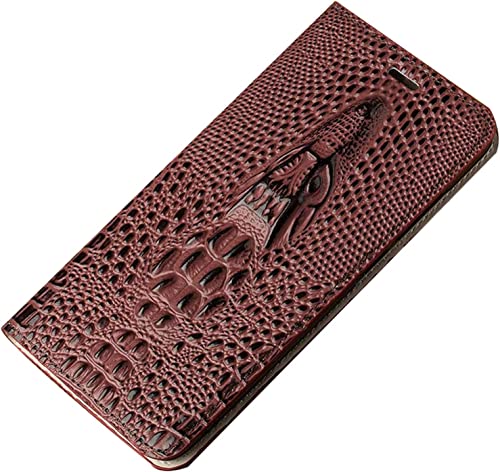 Étui portefeuille iPhone 14 Plus avec fentes cartes béquille vidéo et fermeture magnétique rouge