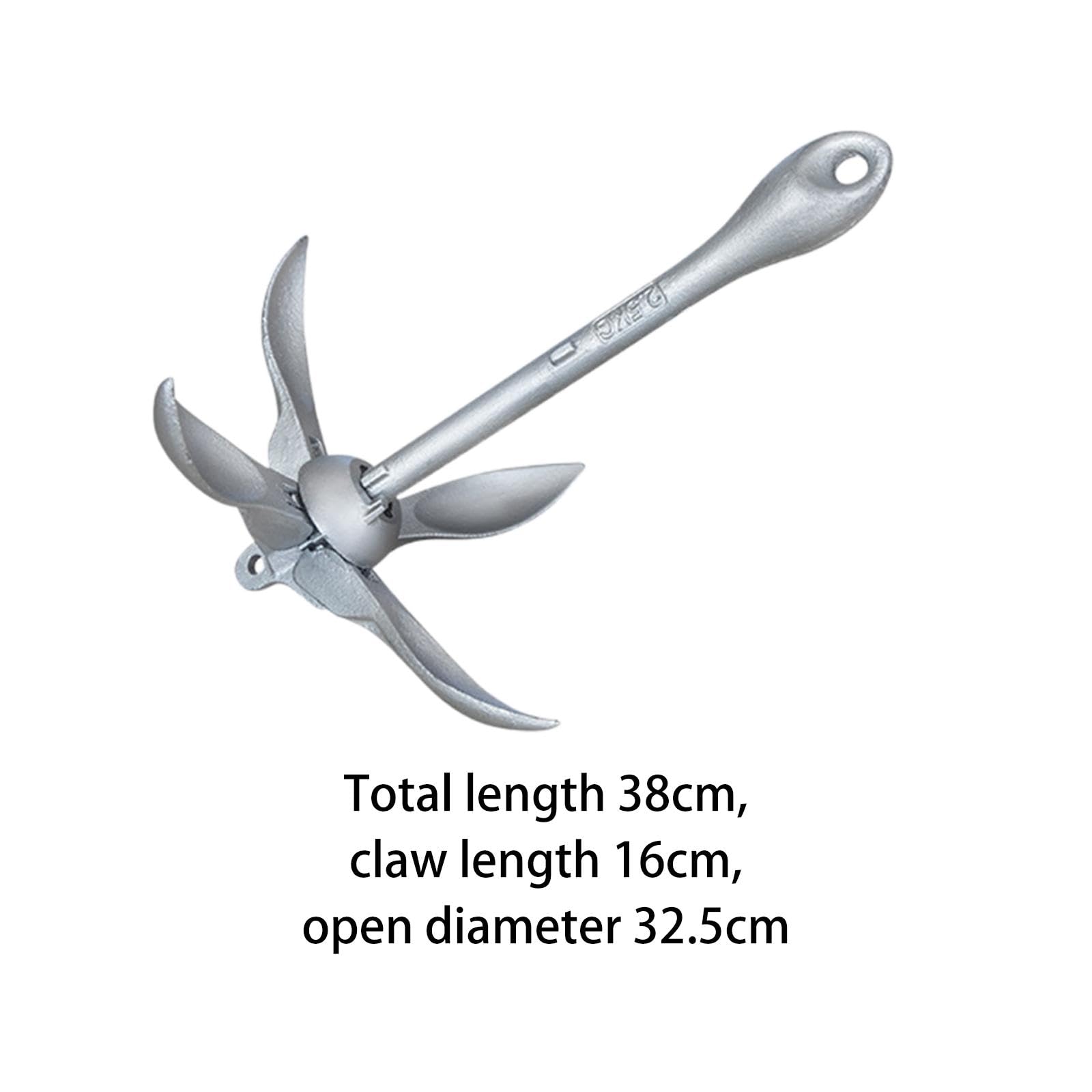 Ancora Pieghevole, Gancio for Ancora for, Palla salvagente Pieghevole, Artiglio Pieghevole for Barca a Vela, Canoa, zattera,(2.5KG)