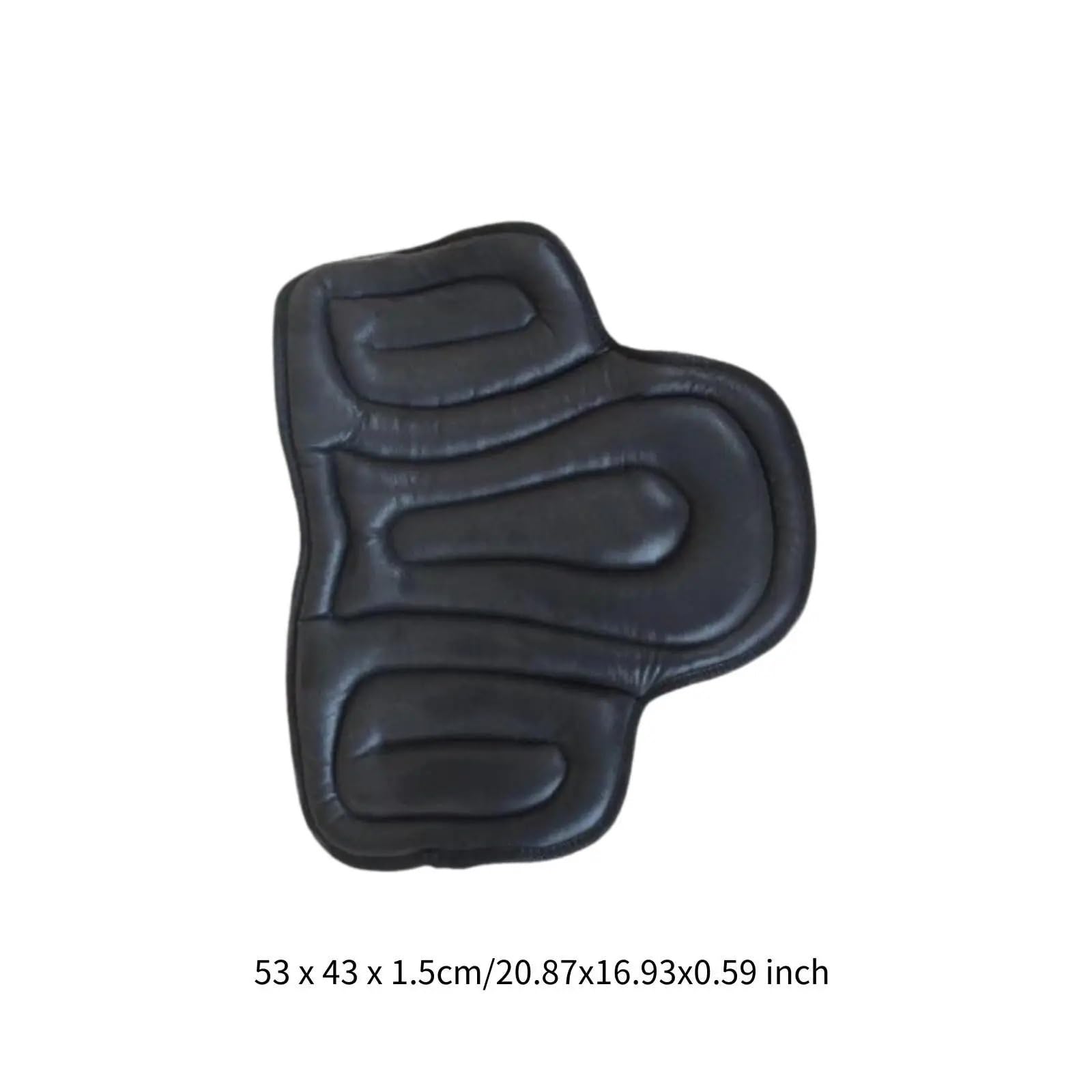 Podkładka pod siodło do jazdy konnej, Czaprak dla konia Wielokolorowa, pikowana skóra PU do ujeżdżenia(Black)