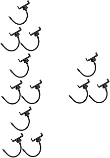 PRETYZOOM 12 Pçs Suporte Suporte Braçadeira Flexível Suporte Pescoço De Ganso Móvel Preto Giratório Longo Mangueira Rotativa Rosca Braço Parafuso Cabeceira Do Telefone Mesa De Cabeceira