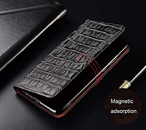 Étui crocodile iPhone 13 Pro Max : housse en cuir marron chic - 5