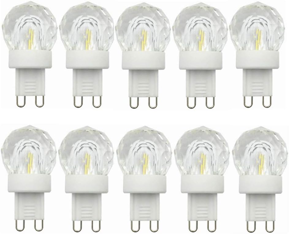 Light Bulb 10Pack G9 LED Light Bulb 25W Equivalent 3W 180LM G9 Base LED
