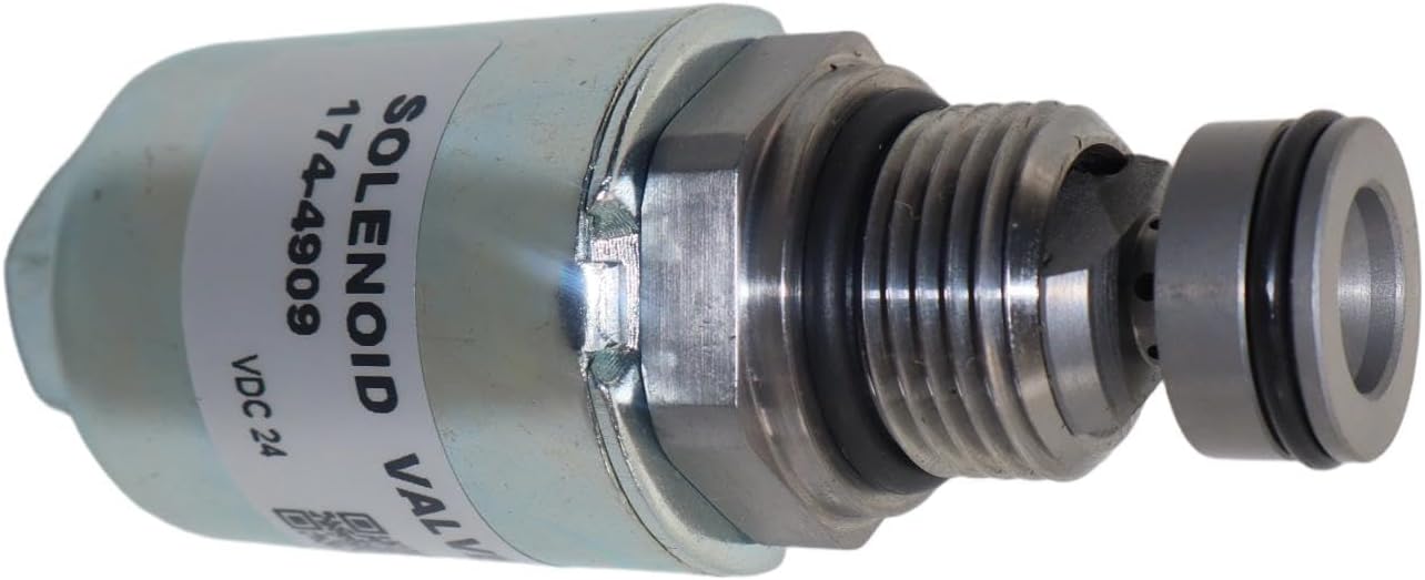 24V Solenoid Valve 174-4909 1744909 Compatible for Caterpillar CAT For Caterpillar CAT Wading tractors