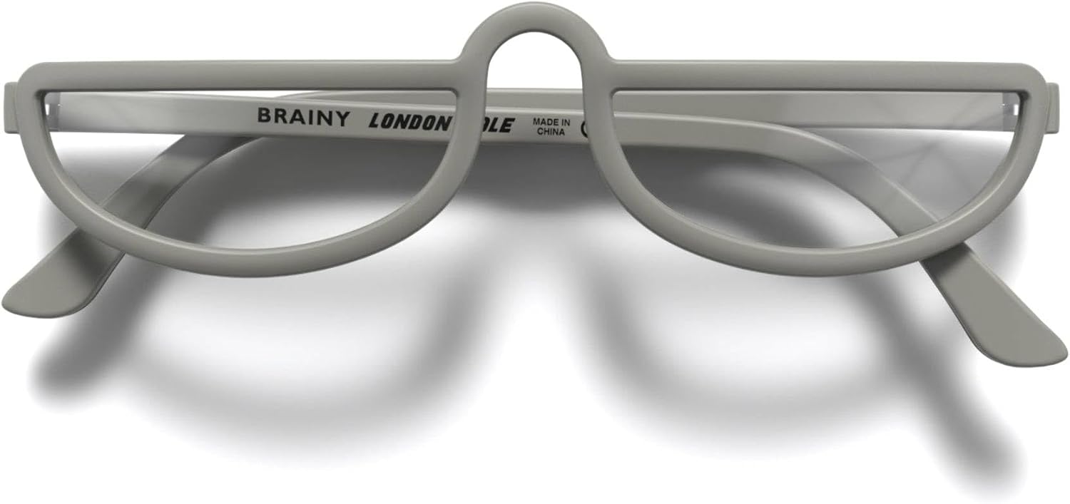 LONDON MOLE® Brainy reading glasses | Cool half moon shaped readers | Unisex | Spring hinges