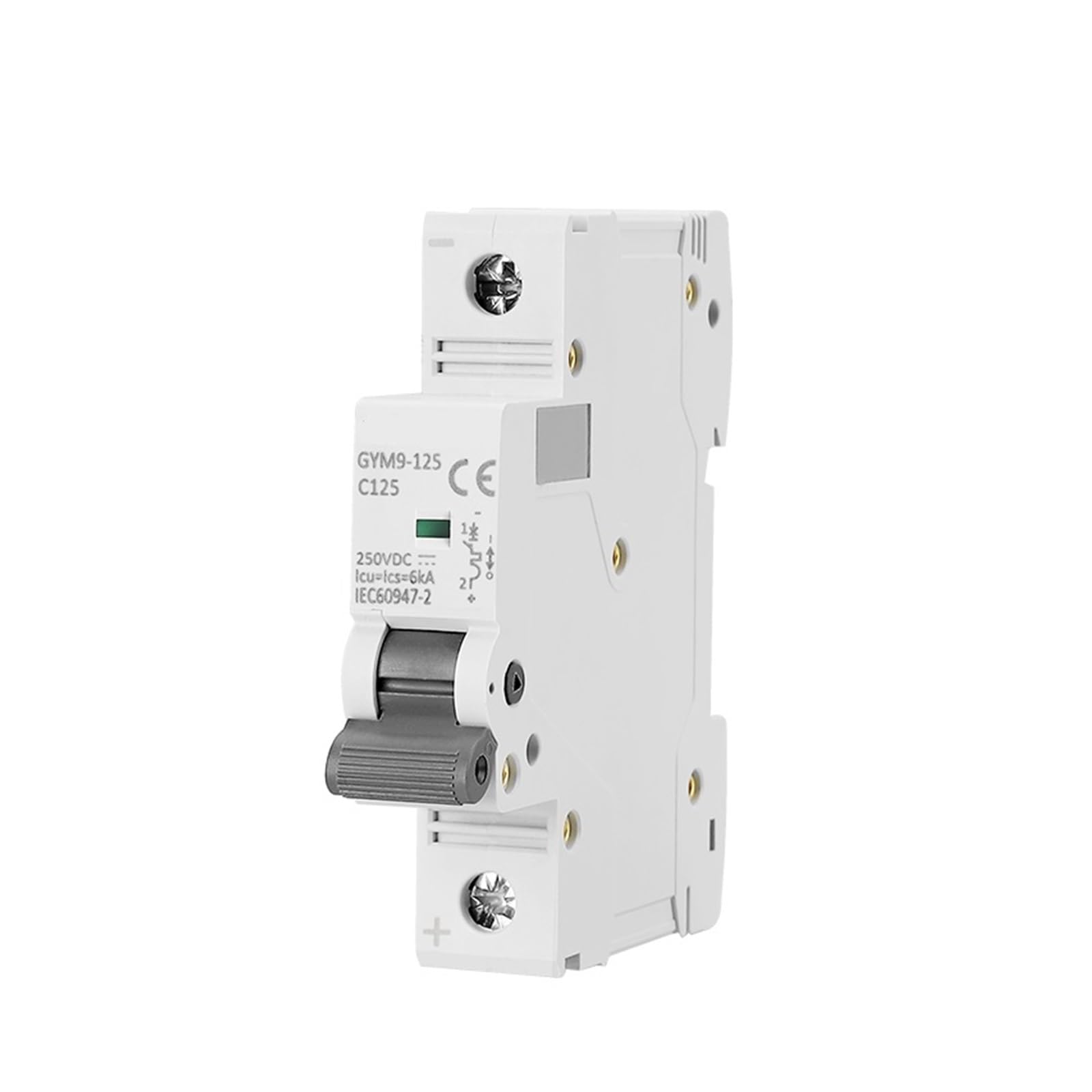 Disjoncteur miniature CC 1P 100A 250VDC 6KA interrupteur rail GYM9-125