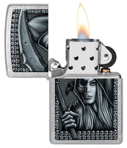 Encendedor Zippo Grim Beauty Street Chrome miniatura 3
