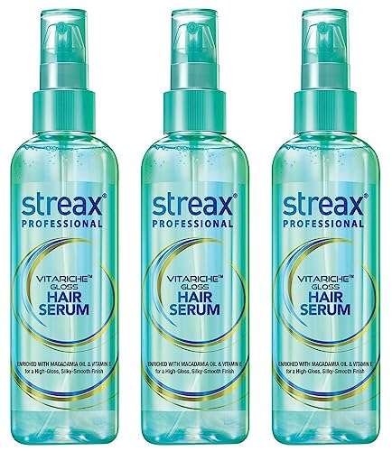 Streax Professional VitaRiche Gloss Hair Serum 200 ml x Pack of 3