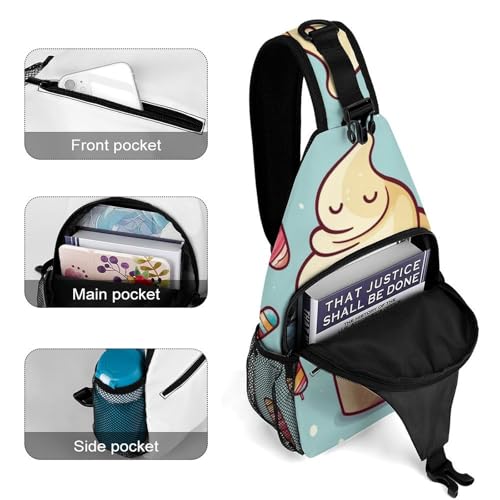 Mochila tipo bandolera Ice Cream para hiking y uso casual miniatura 4