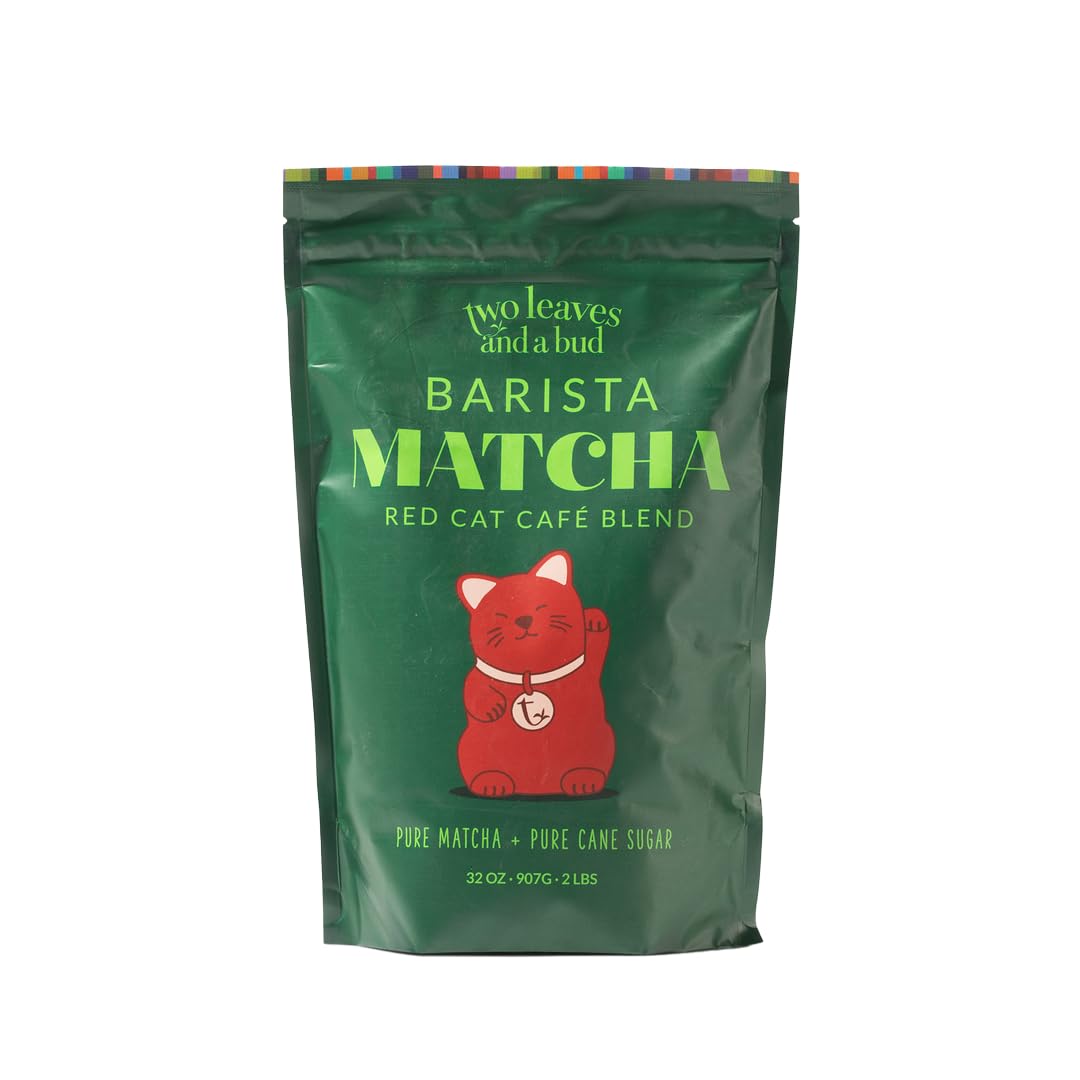 Two Leaves and a Bud Barista Matcha Sweetened Latte Blend 60 Servings Japanese Matcha Latte Powder Matcha Green