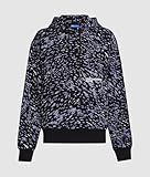 KARL LAGERFELD JEANS, Donna, Felpa Con Cappuccio Relaxed All Over Print Lights, Vestibilità Rilassata, Multicolore, XS