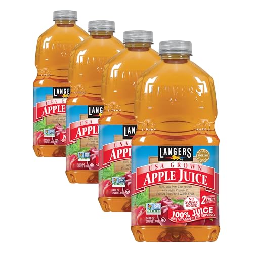 Image of Langers, Apple Juice, 64 Fl Oz Bottle (Pack of 4)