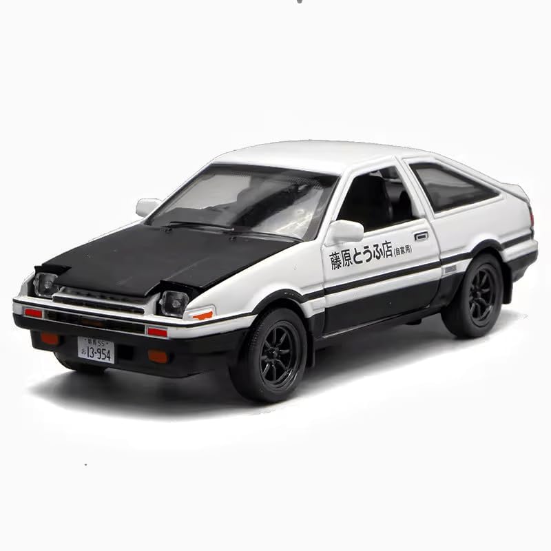 Image of Exclusive Alloy Metal Pull Back Die-Cast Car Diecast Metal Pullback Toy Car with Openable 6 Doors,Light Music Boys Gifts Toys (1:32 AE86-Multicolor)