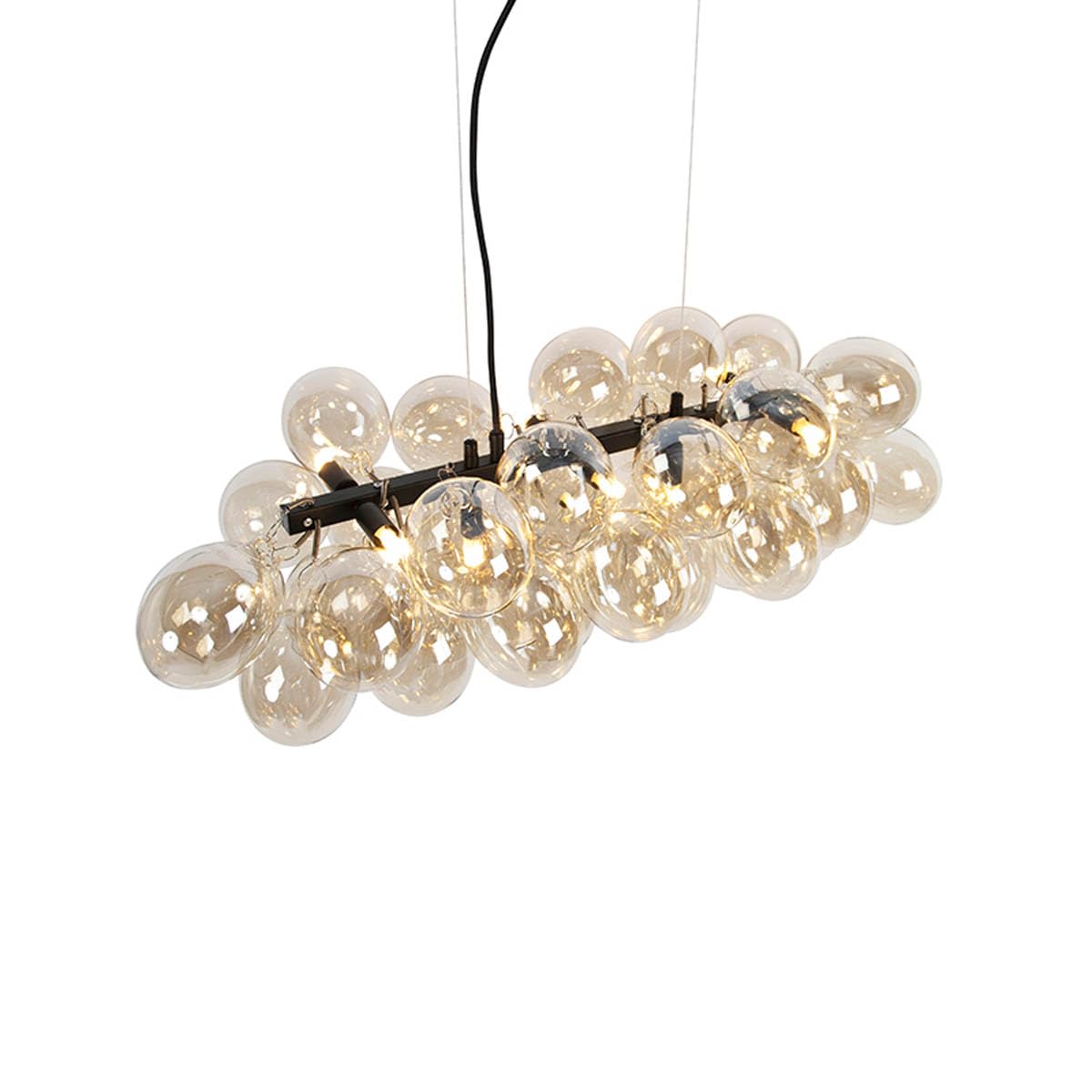 Qazqa uvas - Lampada a sospensione tavolo soggiorno Design - 8 luce - L 800 mm - Oro/Ottone - Design - Soggiorno I Camera da letto