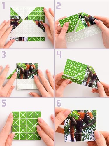 FOLDOLOGY - The Origami Puzzle Game! Brain Teasers for Tweens, Teens & Adults | Travel Game, STEM Toy | Fold the Paper, Complete the Picture | 100 Puzzles | Gift for Ages 10+ - 1