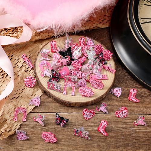Image of Landical 60 Pcs Western Lapel Enamel Pins Bulk Silly Goose Derby Horse Camping Coastal Cowgirl Cowboy Hat Pins for Clothing Bag Truck Hat Decor Jewelry Party Favors Gift