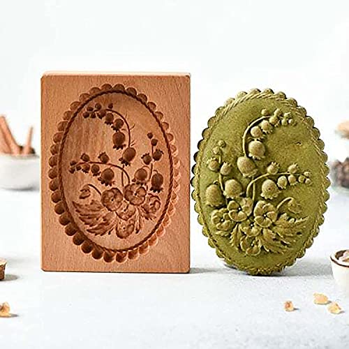 Molde de madera for galletas, molde for estampar galletas, molde for galletas de jengibre, cortadores de galletas, divertidos moldes de madera 3D for galletas for hornear, for estampar galletas, manua