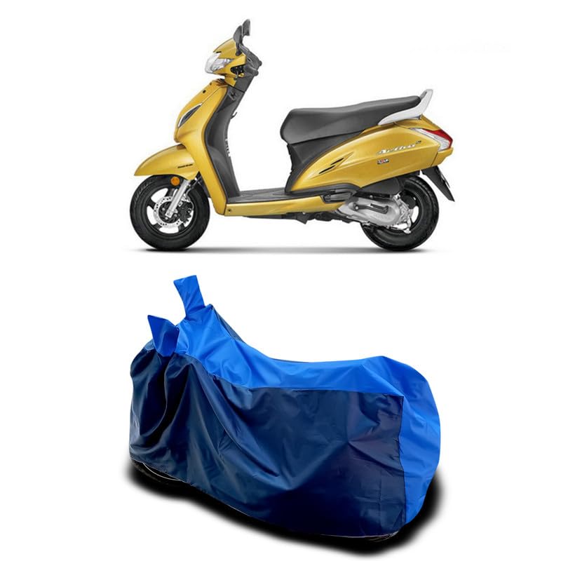 Image of DUFFEL-Two Wheeler Bike Body Cover Compatible for Activa 6g Heat Protectio /UV-Rays /Birds Dropping /DustProof /Waterproof All Variants [Nevay Blue]