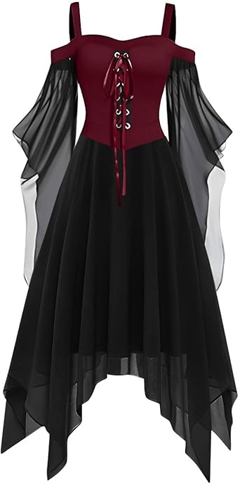 OIOLOYJM Sexy Plus Size Halloween Costumes Woman 2025 Witch Costume Women Vampire Gothic Corset Renaissance Dresses Clothes
