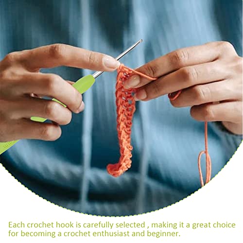 Image of Crochet Hook, 2.0 mm Ergonomic Crochet Hook, Crochet Needles for Arthritic Hands, Knitting Needles with Soft Handle Beginners and Experienced Hobbyists (2.0 mm)