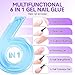 Gelike EC Gel Nail Glue for Press On Nails: 6 in 1 Strong UV Nail Glue for Nail Tips and Acrylic Fake Nail - Long Lasting 28 Days Quick Dry - Beginner Friendly DIY for Home Salon