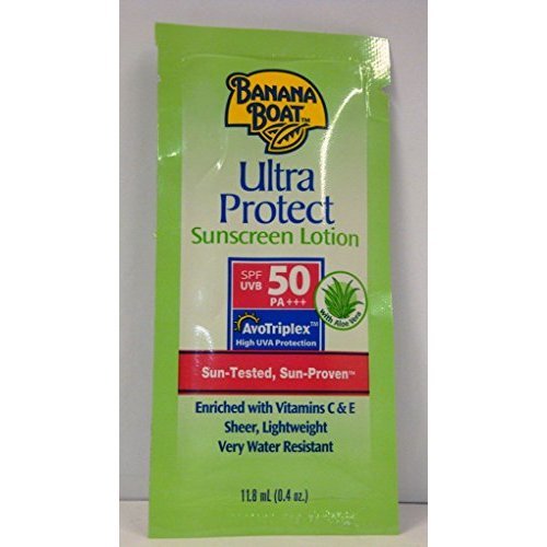 Banana Boat Ultra Protect Sunscreen Lotion Packets Spf 50, .04 Ounce