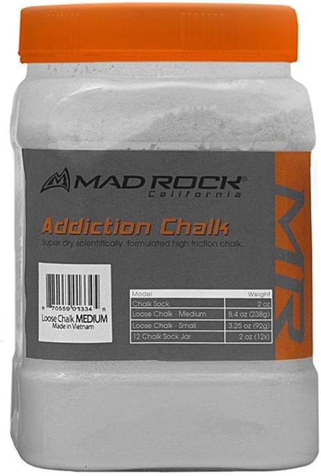 Mad Rock Addiction Loose Chalk - Medium : Climbing Chalk : Sports & Outdoors