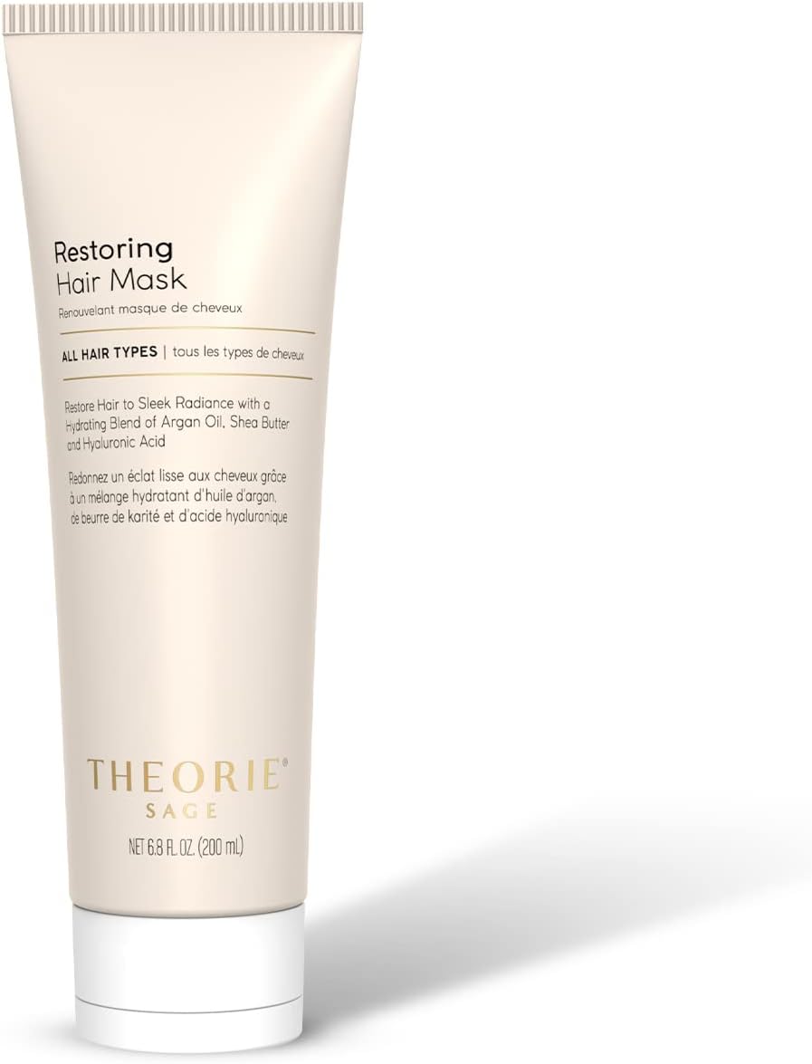 Theorie Restoring Hair Mask- Intensive Haircare Treatment, Restore Sleek Radiance and Smooth Split Ends With Hydrating Argan Oil, Shea Butter & Hyaluronic Acid, Keratin 200ml