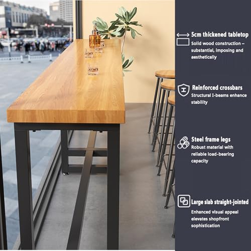 Table industrielle en bois massif pour optimiser les cuisines étroites - 5